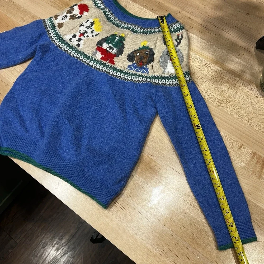 Mini Boden Festive Dogs Fair Isle Christmas Sweater, Size 9-10Y